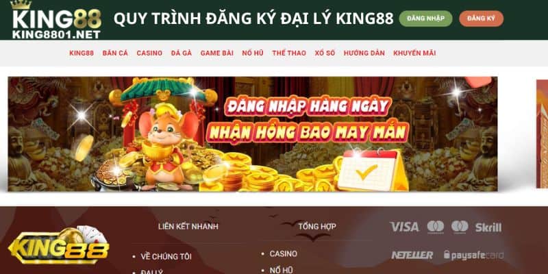 Quy trình đăng ký đại lý KING88 của thành viên